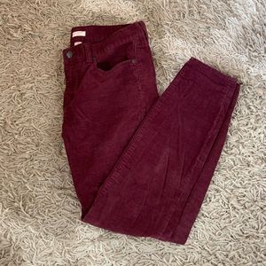 J.Crew Maroon Corduroy Straight Leg Pants!